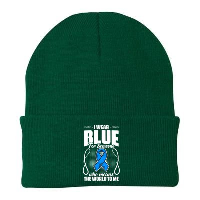 I Wear Blue Diabetes Warrior Diabetic Diabetes Awareness Gift Knit Cap Winter Beanie