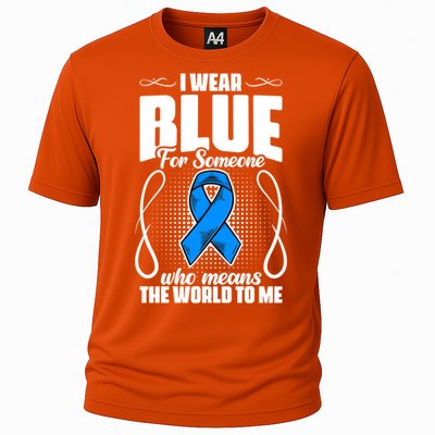 I Wear Blue Diabetes Warrior Diabetic Diabetes Awareness Gift Cooling Performance Crew T-Shirt