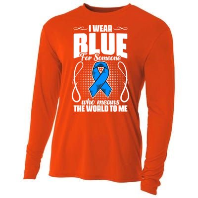 I Wear Blue Diabetes Warrior Diabetic Diabetes Awareness Gift Cooling Performance Long Sleeve Crew