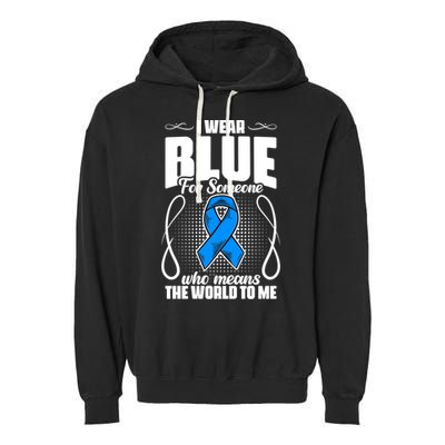 I Wear Blue Diabetes Warrior Diabetic Diabetes Awareness Gift Garment-Dyed Fleece Hoodie