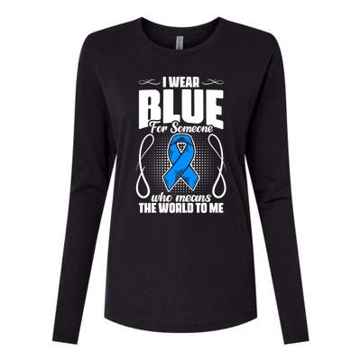 I Wear Blue Diabetes Warrior Diabetic Diabetes Awareness Gift Womens Cotton Relaxed Long Sleeve T-Shirt