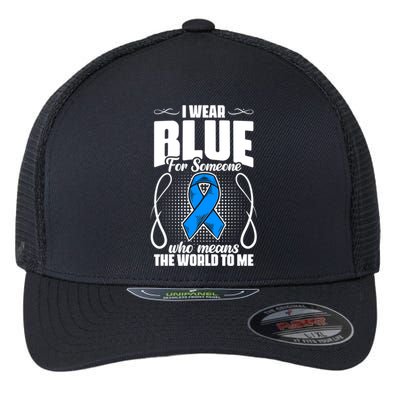 I Wear Blue Diabetes Warrior Diabetic Diabetes Awareness Gift Flexfit Unipanel Trucker Cap