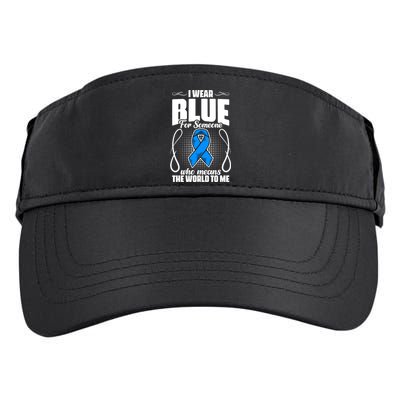 I Wear Blue Diabetes Warrior Diabetic Diabetes Awareness Gift Adult Drive Performance Visor