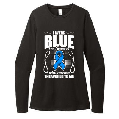 I Wear Blue Diabetes Warrior Diabetic Diabetes Awareness Gift Womens CVC Long Sleeve Shirt