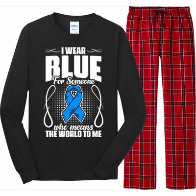 I Wear Blue Diabetes Warrior Diabetic Diabetes Awareness Gift Long Sleeve Pajama Set