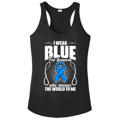 I Wear Blue Diabetes Warrior Diabetic Diabetes Awareness Gift Ladies PosiCharge Competitor Racerback Tank