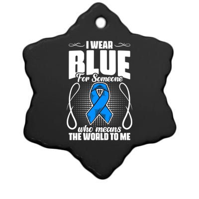 I Wear Blue Diabetes Warrior Diabetic Diabetes Awareness Gift Ceramic Star Ornament