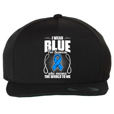 I Wear Blue Diabetes Warrior Diabetic Diabetes Awareness Gift Wool Snapback Cap