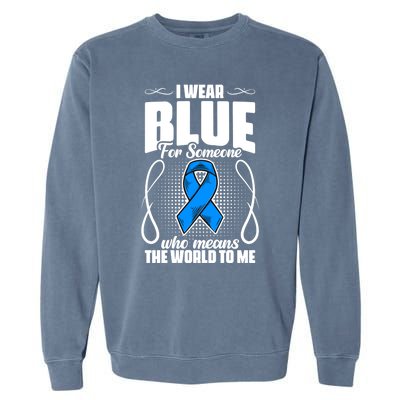 I Wear Blue Diabetes Warrior Diabetic Diabetes Awareness Gift Garment-Dyed Sweatshirt