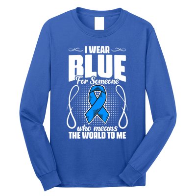 I Wear Blue Diabetes Warrior Diabetic Diabetes Awareness Gift Long Sleeve Shirt