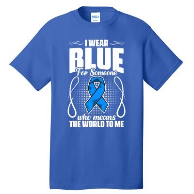 I Wear Blue Diabetes Warrior Diabetic Diabetes Awareness Gift Tall T-Shirt