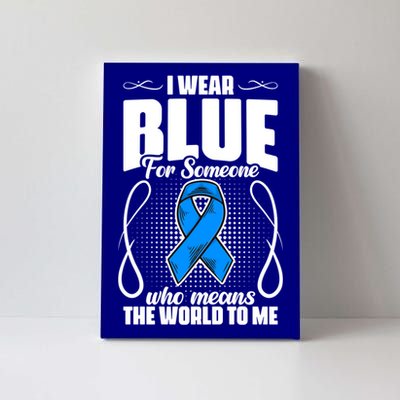 I Wear Blue Diabetes Warrior Diabetic Diabetes Awareness Gift Canvas