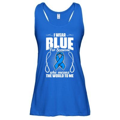 I Wear Blue Diabetes Warrior Diabetic Diabetes Awareness Gift Ladies Essential Flowy Tank