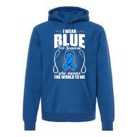 I Wear Blue Diabetes Warrior Diabetic Diabetes Awareness Gift Premium Hoodie