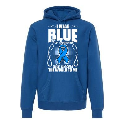 I Wear Blue Diabetes Warrior Diabetic Diabetes Awareness Gift Premium Hoodie