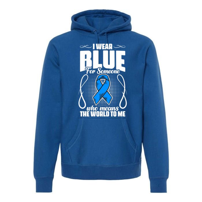 I Wear Blue Diabetes Warrior Diabetic Diabetes Awareness Gift Premium Hoodie