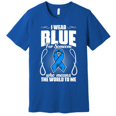 I Wear Blue Diabetes Warrior Diabetic Diabetes Awareness Gift Premium T-Shirt