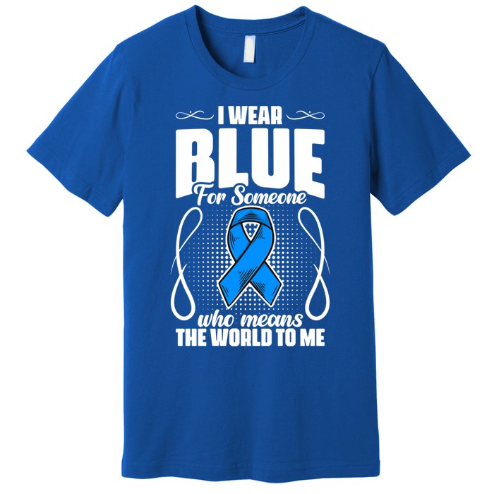 I Wear Blue Diabetes Warrior Diabetic Diabetes Awareness Gift Premium T-Shirt