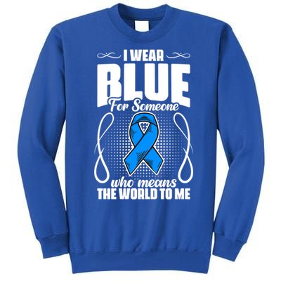 I Wear Blue Diabetes Warrior Diabetic Diabetes Awareness Gift Tall Sweatshirt