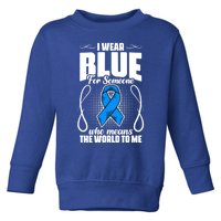 I Wear Blue Diabetes Warrior Diabetic Diabetes Awareness Gift Toddler Sweatshirt