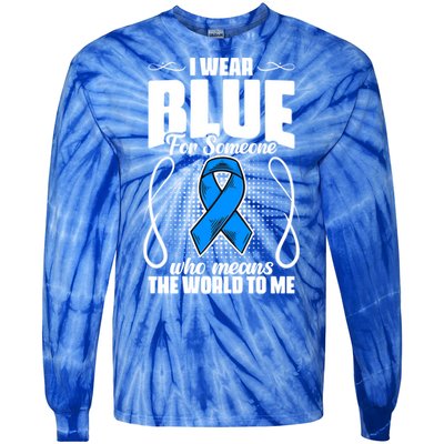 I Wear Blue Diabetes Warrior Diabetic Diabetes Awareness Gift Tie-Dye Long Sleeve Shirt