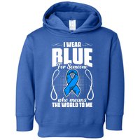 I Wear Blue Diabetes Warrior Diabetic Diabetes Awareness Gift Toddler Hoodie