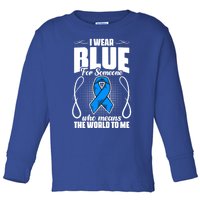 I Wear Blue Diabetes Warrior Diabetic Diabetes Awareness Gift Toddler Long Sleeve Shirt