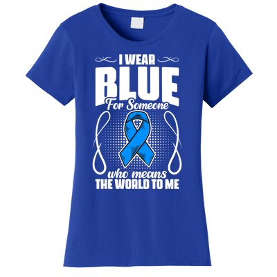 I Wear Blue Diabetes Warrior Diabetic Diabetes Awareness Gift Women's T-Shirt