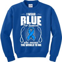 I Wear Blue Diabetes Warrior Diabetic Diabetes Awareness Gift Kids Sweatshirt