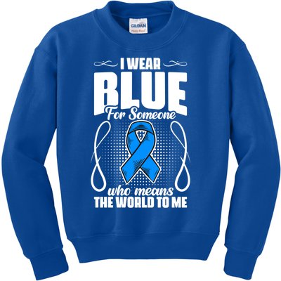 I Wear Blue Diabetes Warrior Diabetic Diabetes Awareness Gift Kids Sweatshirt