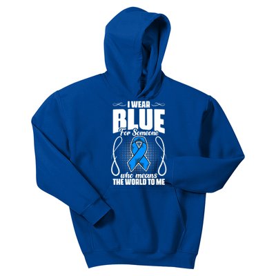 I Wear Blue Diabetes Warrior Diabetic Diabetes Awareness Gift Kids Hoodie