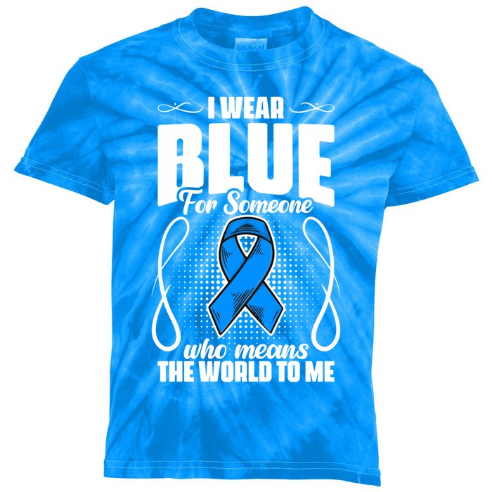 I Wear Blue Diabetes Warrior Diabetic Diabetes Awareness Gift Kids Tie-Dye T-Shirt