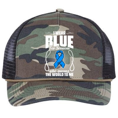 I Wear Blue Diabetes Warrior Diabetic Diabetes Awareness Gift Retro Rope Trucker Hat Cap