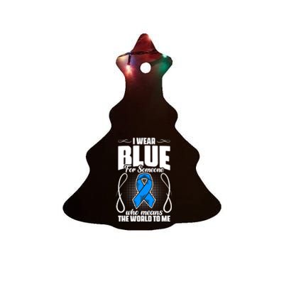 I Wear Blue Diabetes Warrior Diabetic Diabetes Awareness Gift Ceramic Tree Ornament