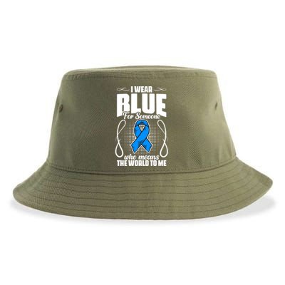 I Wear Blue Diabetes Warrior Diabetic Diabetes Awareness Gift Sustainable Bucket Hat