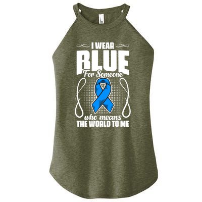 I Wear Blue Diabetes Warrior Diabetic Diabetes Awareness Gift Women's Perfect Tri Rocker Tank