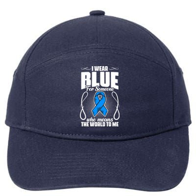 I Wear Blue Diabetes Warrior Diabetic Diabetes Awareness Gift 7-Panel Snapback Hat