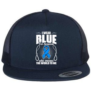 I Wear Blue Diabetes Warrior Diabetic Diabetes Awareness Gift Flat Bill Trucker Hat