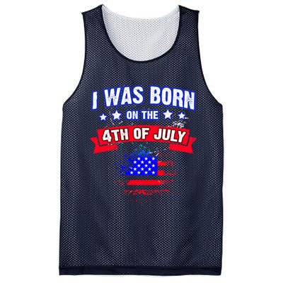 I Was Born On The 4th Of July Gift Mesh Reversible Basketball Jersey Tank