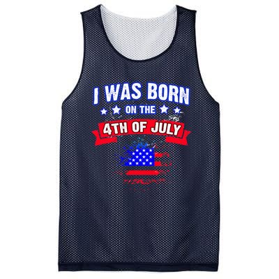 I Was Born On The 4th Of July Gift Mesh Reversible Basketball Jersey Tank