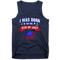 I Was Born On The 4th Of July Gift Tank Top