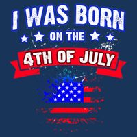 I Was Born On The 4th Of July Gift Zip Tote Bag