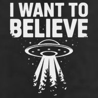 I Want Believe Ufo Alien Spaceship Extraterrestrial Golf Towel