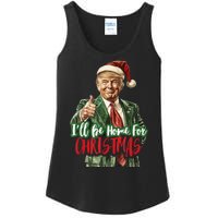 I Will Be Home For Christmas Funny Trump Ladies Essential Tank