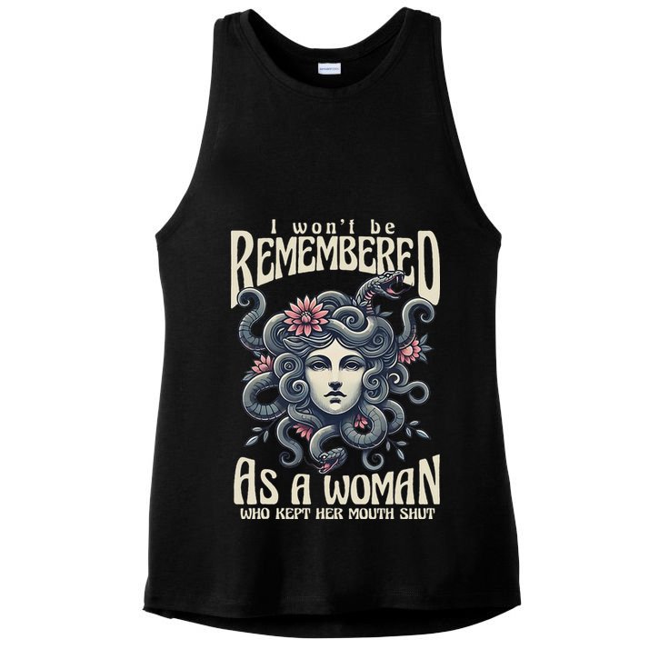 I WonT Be Remembered As A Woman Who Kept Her Mouth Shut Ladies PosiCharge Tri-Blend Wicking Tank
