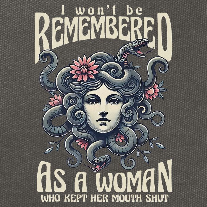 I WonT Be Remembered As A Woman Who Kept Her Mouth Shut Cotton Canvas Backpack