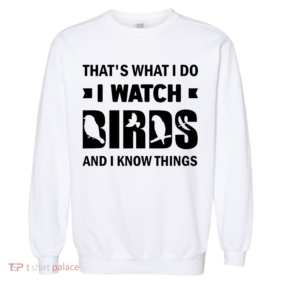 I Watch Birds And I Know Things Pet Bird Garment-Dyed Sweatshirt