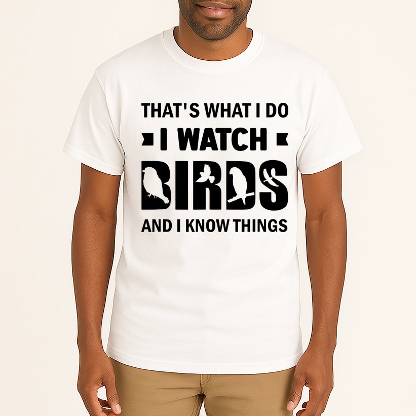 I Watch Birds And I Know Things Pet Bird Tall T-Shirt
