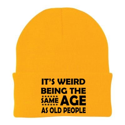 It's Weird Being The Same Age As OId People Knit Cap Winter Beanie