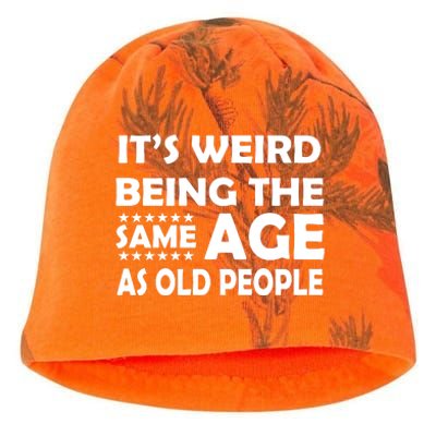 It's Weird Being The Same Age As OId People Kati - Camo Knit Beanie